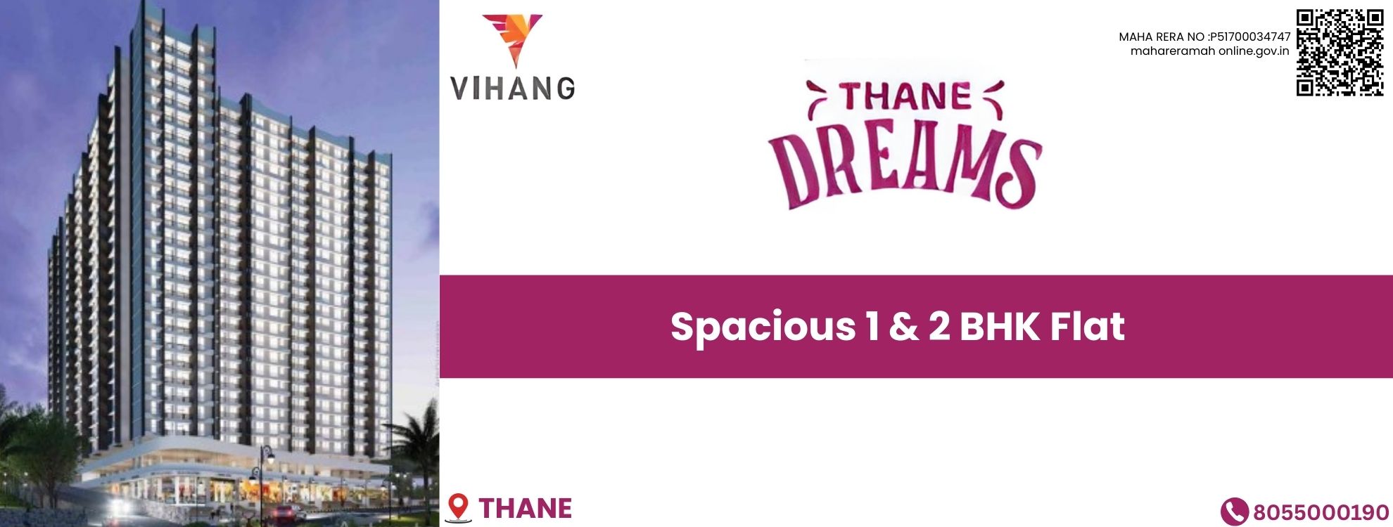 Vihang Marina thane | 1 & 2 BHK in Thane